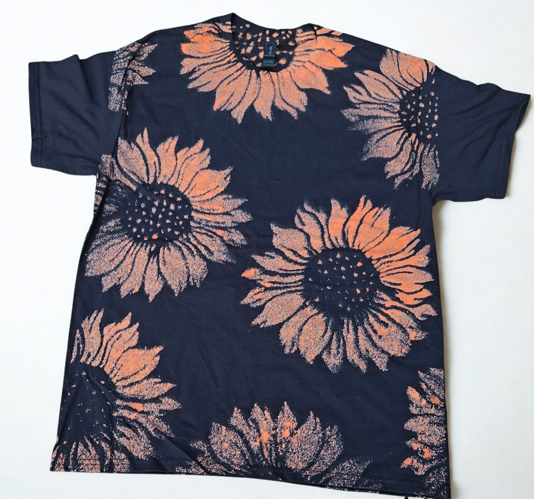 Sunflower Bleach Dye Tshirts