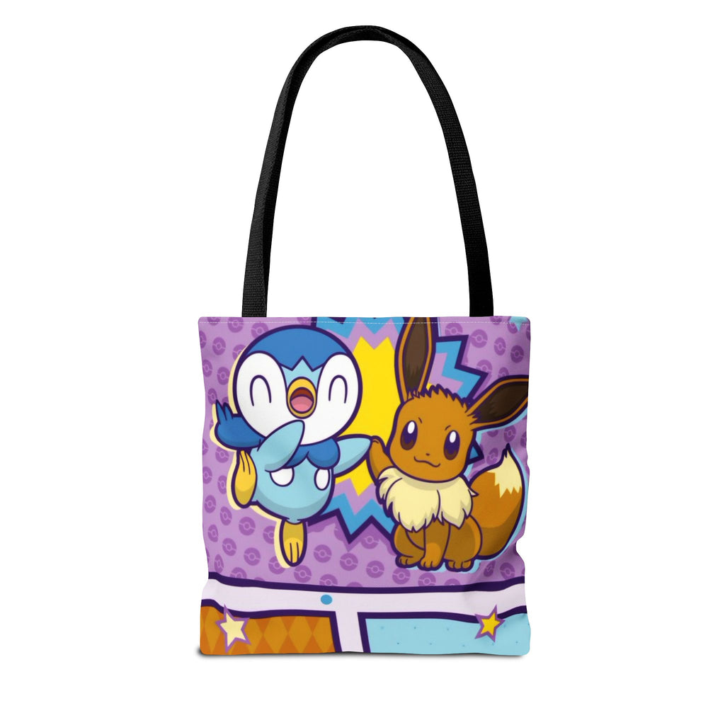 Cute Piplp & Evee Cartoon Tote Bag — Anime Pokmon AOP Canvas Bag