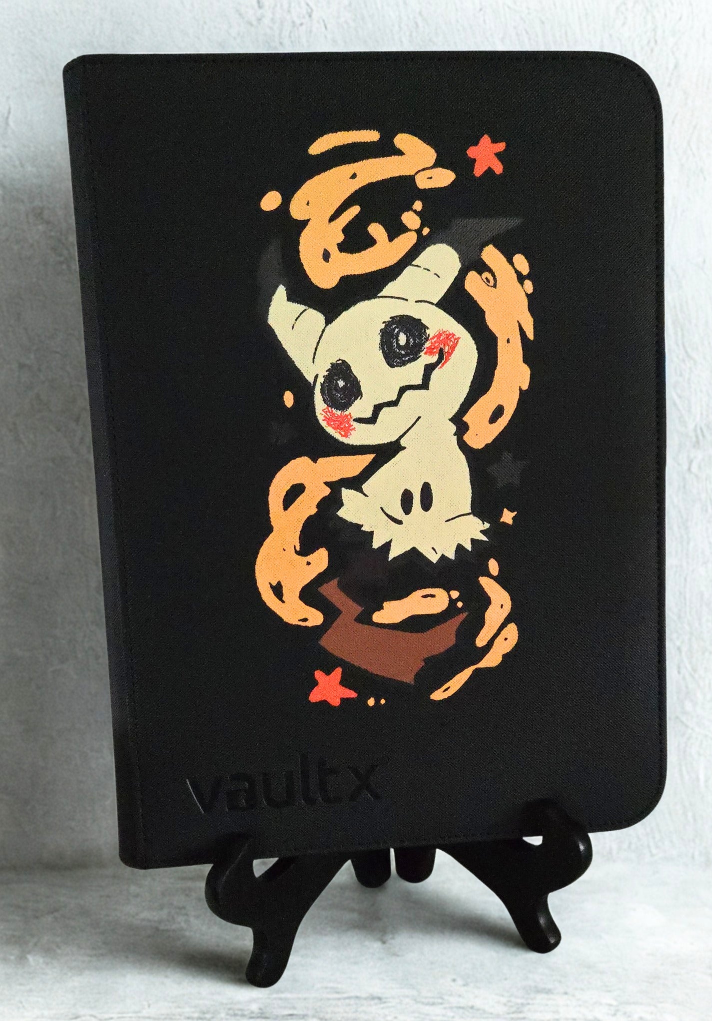 Hand Painted Mimikyu VaultX Binder One of a Kind Pokemon Card Binder