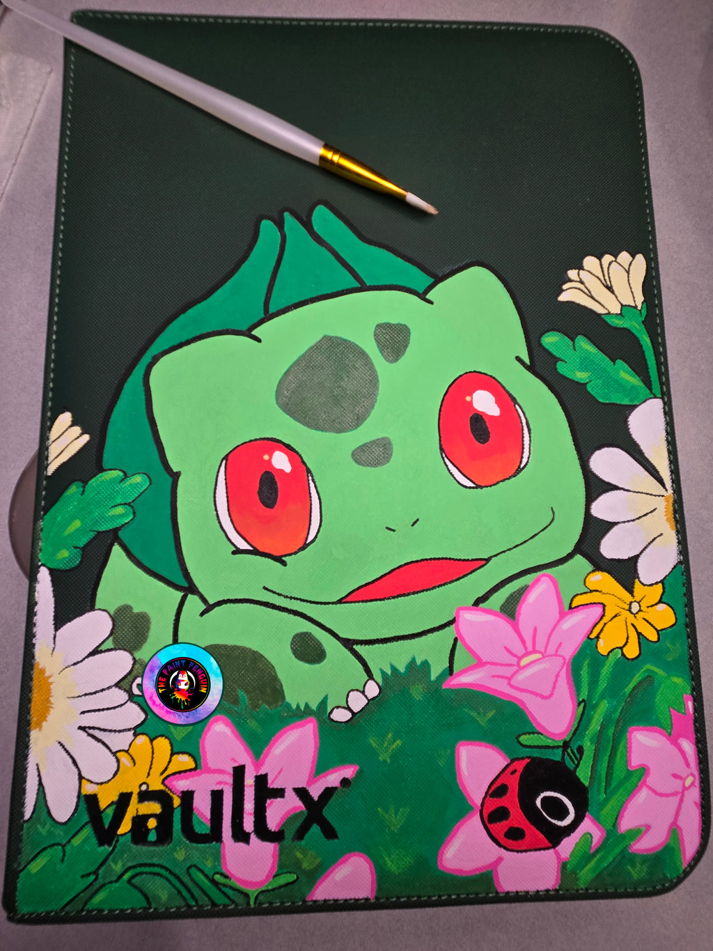 Hand Painted Bulbasaur Vault X Binder